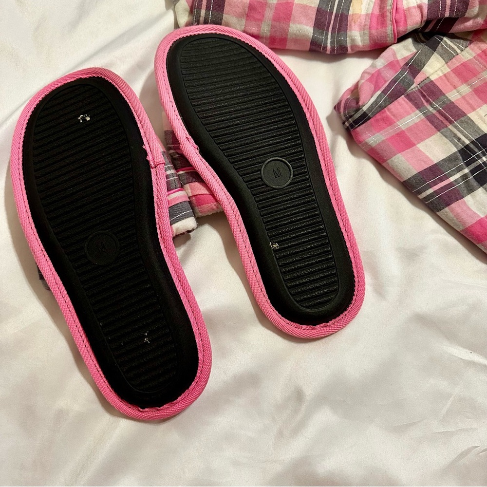 Plaid Pink and Black VS Pajamas Set - Picture 8 of 9